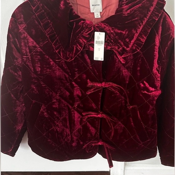 Anthropologie Maeve Velvet Hazel Quilted Jacket Brand New With Tags Size Small - Picture 9 of 10